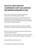 DMI SOCIAL MEDIA MARKETING&NewLine;COMPREHENSIVE SCRIPT 2026 QUESTIONS&NewLine;AND ANSWERS GUARANTEED TO PASS&NewLine;