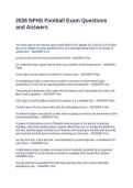 2026 NFHS Football Exam Questions and Answers