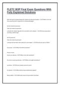 FLETC BOP Final Exam Questions With Fully Explained Solutions
