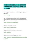 DMSO 1110 FINAL EXAM 2026 QUESTIONS&NewLine;WITH ANSWERS GRADED A&plus; COMPLETE&NewLine;SOLUTIONS