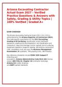 Arizona Excavating Contractor Exam Questions and Answers 2027 &vert; Graded A&plus;&NewLine;