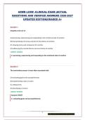 ASWB LCSW-CLINICAL EXAM &vert;ACTUAL QUESTIONS AND VERIFIED ANSWERS 2026-2027 UPDATED EDITION&vert;GRADED A&plus;