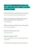 DMSO 1110 COMPREHENSIVE EXAM 2026&NewLine;FULL QUESTIONS AND CORRECT ANSWERS&NewLine;ALREADY PASSED
