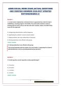 ASWB SOCIAL WORK EXAM &vert;ACTUAL QUESTIONS AND VERIFIED ANSWERS 2026-2027 UPDATED EDITION&vert;GRADED A&plus;