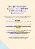 Indiana QMA State Test &vert; Exam Questions and Answers 2026 &sol; 2027 &vert; 100&percnt; Verified with Correct Questions and Answers&NewLine;