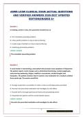 ASWB LCSW CLINICAL EXAM &vert;ACTUAL QUESTIONS AND VERIFIED ANSWERS 2026-2027 UPDATED EDITION&vert;GRADED A&plus;