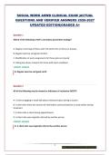 SOCIAL WORK ASWB CLINICAL EXAM &vert;ACTUAL QUESTIONS AND VERIFIED ANSWERS 2026-2027 UPDATED EDITION&vert;GRADED A&plus;