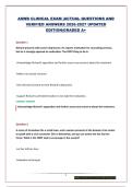 ASWB CLINICAL EXAM &vert;ACTUAL QUESTIONS AND VERIFIED ANSWERS 2026-2027 UPDATED EDITION&vert;GRADED A&plus;