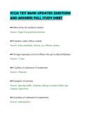 SCCJA TEST BANK UPDATED QUESTIONS&NewLine;AND ANSWERS FULL STUDY SHEET
