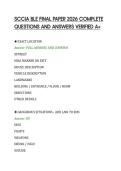 SCCJA BLE FINAL PAPER 2026 COMPLETE&NewLine;QUESTIONS AND ANSWERS VERIFIED A&plus;