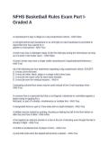 NFHS Basketball Rules Exam Part I-Graded A