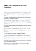 NFHS Evens Exam with Accurate Solutions