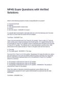 NFHS Exam Questions with Verified Solutions