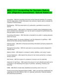 WGU C213 Accounting for Decision Makers&NewLine;&vert;OA &vert;Objective Assessment -Solved Rated A&plus;