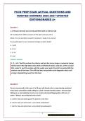 PCCN PREP EXAM  &vert;ACTUAL QUESTIONS AND VERIFIED ANSWERS 2026-2027 UPDATED EDITION&vert;GRADED A&plus;