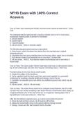 NFHS Exam with 100&percnt; Correct Answers