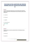 PCCN COMLETE EXAM  PACKAGE &vert;QUESTIONS AND VERIFIED ANSWERS 2026-2027 UPDATED EDITION