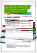 BSN HESI 366 RN EXIT With NGN Test Bank Actual Exam Newest 2025&sol;2026&sol;2027 &ndash; Complete 450 Questions with Correct Answers and Detailed Rationales &vert; Already Graded A&plus; &vert; Brand New Version&excl; &vert; Includes Real NGN Case Studies&comma; Clinical Judgment Scenarios&comma; and Com
