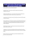 Health Information Management EXAM with correct answers 100&percnt;