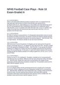 NFHS Football Case Plays - Rule 10 Exam-Graded A