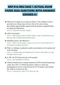 DNP 816 NKU QUIZ 1 ACTUAL EXAM&NewLine;PAPER 2026 QUESTIONS WITH ANSWERS&NewLine;GRADED A&plus;