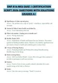 DNP 816 NKU QUIZ 1 CERTIFICATION&NewLine;SCRIPT 2026 QUESTIONS WITH SOLUTIONS&NewLine;GRADED A&plus;