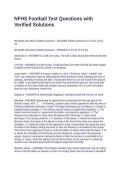 NFHS Football Test Questions with Verified Solutions