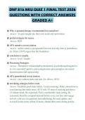 DNP 816 NKU QUIZ 1 FINAL TEST 2026&NewLine;QUESTIONS WITH CORRECT ANSWERS&NewLine;GRADED A&plus;