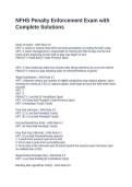 NFHS Penalty Enforcement Exam with Complete Solutions