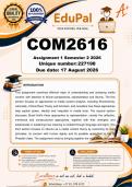 COM2616 Assignment 1 &lpar;COMPLETE ANSWERS&rpar; Semester 2 2026 &lpar;227198&rpar; - DUE 17 August 2026