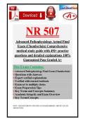NR 507 Advanced Pathophysiology Actual Final Exam 2026&sol;2027 &lpar;Chamberlain&rpar; Comprehensive medical study guide with 450&plus; practice questions and detailed explanations 100&percnt; Guaranteed Pass Graded A&plus;