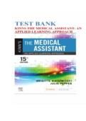 Test Bank for Kinn&rsquo;s The Medical Assistant&colon; An Applied Learning Approach&comma; 15th Edition &vert; Brigitte Niedzwiecki & Julie Pepper &vert; Complete