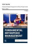 Test Bank for Fundamental Orthopedic Management for the Physical Therapist Assistant 5th Edition by Robert C&period;