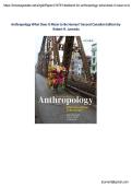 Test Bank for Anthropology&colon; What Does It Mean to Be Human&quest;&comma; 2nd Canadian Edition &vert; Robert H&period; Lavenda & Emily A&period; Schultz &vert; Complete