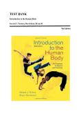 Introduction to the Human Body 9th Edition Test Bank by Gerard J&period; Tortora & Bryan H&period; Derrickson &vert; Complete Questions & Answers