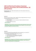 AWS Certified Cloud Practitioner Final Exam Questions and Answers with Verified Solutions&period;
