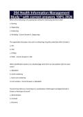 204 Health Information Management Study &ast; with correct answers 100&percnt; 2026