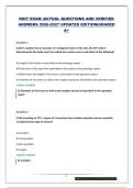 RHIT EXAM&vert;ACTUAL QUESTIONS AND VERIFIED ANSWERS 2026-2027 UPDATED EDITION&vert;GRADED A&plus;