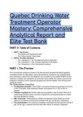 2026&sol;2027 Quebec Drinking Water Treatment Operator Mastery&colon; RQEP Elite Test Bank & Comprehensive Analytical Report