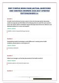 RHIT PURPLE BOOK EXAM &vert;ACTUAL QUESTIONS &NewLine;AND VERIFIED ANSWERS 2026-2027 UPDATED &NewLine;EDITION&vert;GRADED A&plus; 