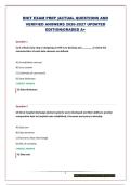 RHIT EXAM PREP &vert;ACTUAL QUESTIONS AND &NewLine;VERIFIED ANSWERS 2026-2027 UPDATED &NewLine;EDITION&vert;GRADED A&plus;