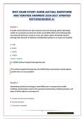 RHIT COMPREHENSIVE EXAM PACKAGE  &vert; QUESTIONS AND VERIFIED ANSWERS 2026-2027 UPDATED EDITION