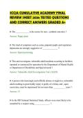 SCCJA CUMULATIVE ACADEMY FINAL&NewLine;REVIEW SHEET 2026 TESTED QUESTIONS&NewLine;AND CORRECT ANSWERS GRADED A&plus;&NewLine;