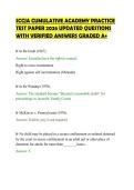SCCJA CUMULATIVE ACADEMY PRACTICE&NewLine;TEST PAPER 2026 UPDATED QUESTIONS&NewLine;WITH VERIFIED ANSWERS GRADED A&plus;&NewLine;