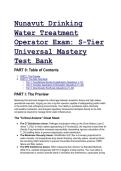 2026&sol;2027 Nunavut Drinking Water Treatment Operator Exam Study Guide &vert; S-Tier Test Bank &lpar;Verified Questions & Detailed Solutions&rpar; &vert; ABC &sol; WPI & GCDWQ Compliant