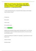 MRO Exam Practice Questions with 100&percnt;&NewLine;Correct Answers &vert; Latest Update 2026&sol;2027 &vert;&NewLine;Graded A&plus; &vert; Guaranteed Pass&period; 