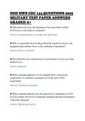 DOD MWS CDC 144 QUESTIONS 2026&NewLine;MILITARY TEST PAPER ANSWERS&NewLine;GRADED A&plus;