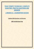 TEXAS TERMITE TECHNICIAN &vert; COMPLETE EXAM PREP&comma; PRACTICE QUESTIONS AND ANSWERS