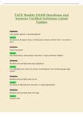 FACE Reality EXAM Questions and&NewLine;Answers Verified Solutions Latest&NewLine;Update