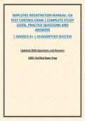 EMPLOYEE REGISTRATION MANUAL&colon; GA PEST CONTROL EXAM &vert; COMPLETE STUDY GUIDE&comma; PRACTICE QUESTIONS AND ANSWERS